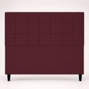 Ver imagem 5 de Cabeceira Estofada Moderna para Quarto Cama Box Casal 140 cm Florem Suede Bordô
