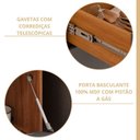Ver imagem 5 de Balcão 120 cm com Tampo 2 Portas e 2 Gavetas Divina/Brilhante e Celeste Cinamomo/Titânio