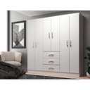 Ver imagem 3 de Conjunto Modulado de Quarto com Guarda-Roupa Sevilha e Cômoda Marbela Branco