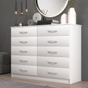 Ver mais imagens de Conjunto Modulado de Quarto com Guarda-Roupa Sevilha e Cômoda Marbela Branco