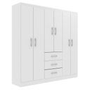 Ver imagem 6 de Conjunto Modulado de Quarto com Guarda-Roupa Sevilha e Cômoda Marbela Branco