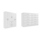 Ver imagem 2 de Conjunto Modulado de Quarto com Guarda-Roupa Sevilha e Cômoda Marbela Branco