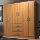 Ver imagem 6 de Conjunto Modulado de Quarto com Guarda-Roupa Sevilha e Cômoda Marbela Amarelo/Cinnamomo