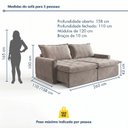 Ver imagem 3 de Sofá Cama Reclinável 260cm Sevilha