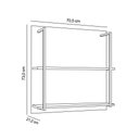 Ver imagem 3 de Prateleira Industrial Dupla Cozinha Suspenso Painel Parede Eri 70,5cm Grafit M12 - D'Rossi