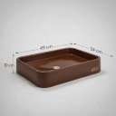 Ver imagem 7 de Cuba Exclusiva Apoio Banheiro Marrom Imperial Luxo 49x34cm Marrom Imperial