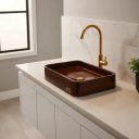 Ver imagem 5 de Cuba Exclusiva Apoio Banheiro Marrom Imperial Luxo 49x34cm Marrom Imperial