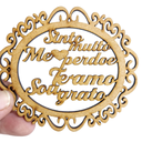 Ver imagem 2 de Hoponopono - MDF - Sinto Perdoe Amo Grato - Cru - Mandala - 15x13cm