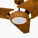 Ver imagem 2 de Ventilador de Teto Com Controle Remoto Natuvent Callis Led 3 Pás Madeira Imbuia 3000k Branco Quente