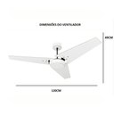 Ver imagem 7 de Ventilador de Teto Com Controle Remoto Natuvent Callis Led 3 Pás Madeira Imbuia 3000k Branco Quente