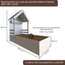 Ver imagem 4 de Cama Infantil Lara com Gavetas 157cm x 153cm Branco/Cinza Cristal