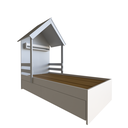Ver imagem 2 de Cama Infantil Lara com Gavetas 157cm x 153cm Branco/Cinza Cristal