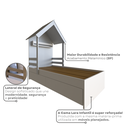 Ver imagem 5 de Cama Infantil Lara com Gavetas 157cm x 153cm Branco/Cinza Cristal