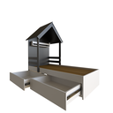 Ver imagem 5 de Cama Infantil Lara com Gavetas 157cm x 153cm Branco/Preto