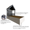 Ver imagem 6 de Cama Infantil Lara com Gavetas 157cm x 153cm Branco/Preto