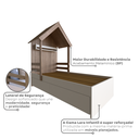 Ver imagem 6 de Cama Infantil Lara com Gavetas 157cm x 153cm Branco/Carvalho Mel