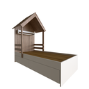 Ver mais imagens de Cama Infantil Lara com Gavetas 157cm x 153cm Branco/Carvalho Mel