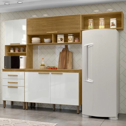 Cozinha Compacta 5 Portas 2 Gavetas Sara