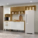 Ver imagem 1 de Cozinha Compacta 5 Portas 2 Gavetas Sara Marrom/Marrocos/Off White