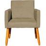 Poltrona Decorativa para Sala Recepção Consultório Suede Cores Pés Palito - 3