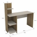 Ver imagem 3 de Mesa Escrivaninha de Escritório Ímola 120cm Mel e Arenas Marrom