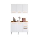 Ver imagem 3 de Armario para Cozinha Modulada 2 Peças com Balcão com Tampo e Armário Aéreo Amore Branco