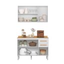 Ver imagem 2 de Armario para Cozinha Modulada 2 Peças com Balcão com Tampo e Armário Aéreo Amore Branco