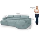 Ver imagem 3 de Sofá Living Retrátil e Reclinável Encantus 3 Lugares