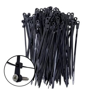 Kit 200 Cinta Plástica Braçadeira Nylon 4,8x40cm Parafuso