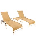 Ver imagem 1 de 2 Espreguiçadeiras Esteira e 1 Mesa de Centro Garden Avelã