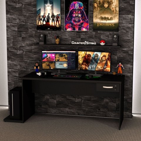 Mesa para Computador Gamer 160cm Preto