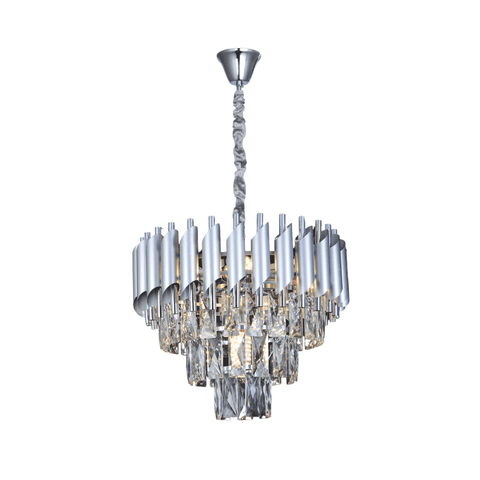 Pendente Cristal Metal Cromado 29cm 5e14