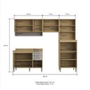 Ver imagem 4 de Cozinha Modulada 4 Peças 12 Portas 2 Gavetas e Balcão com Tampo Ibiza