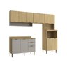 Cozinha Modulada 4 Peças 12 Portas 2 Gavetas e Balcão com Tampo Ibiza - 3