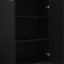 Ver imagem 6 de Armário Multiuso com Chave 2 Portas Luna Black 180x63cm