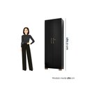 Ver imagem 5 de Armário Multiuso com Chave 2 Portas Luna Black 180x63cm