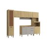 Cozinha Modulada 5 Peças 14 Portas 2 Gavetas Balcão com Tampo Ibiza - 3