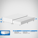 Ver imagem 1 de Base Box Solteiro C/ Cama Aux. Suede Cinza 88x188