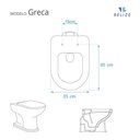 Ver imagem 4 de Assento Sanitario Greca Bege Claro para Vaso Belize