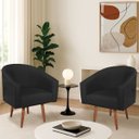 Ver imagem 1 de Kit 2 Poltronas Decorativa Jade Design Moderno Sala de Estar Quarto Escritório Confortável Luxo Pés 