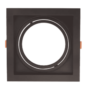 Spot Quadrado de Embutir Recuado Preto P/ar111-pot Max 20w