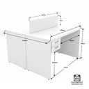 Ver imagem 5 de Estação Trabalho Plataforma 120x60 2 Lugares com 2 Gavetas