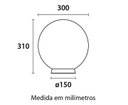 Ver imagem 2 de Globo Polietileno Leitoso Boca 15 (300mm) Unica Leitoso