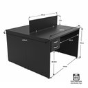 Ver imagem 5 de Estação Trabalho Plataforma 120x60 Cm 2 Lugares com 2 Gavetas