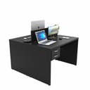 Ver imagem 3 de Estação Trabalho Plataforma 120x60 Cm 2 Lugares com 2 Gavetas