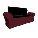 Ver imagem 3 de Recamier Baú Calçadeira Quarto Queen 158cm Barcelona:suede Marsala