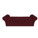 Ver imagem 1 de Recamier Baú Calçadeira Quarto Queen 158cm Barcelona:suede Marsala