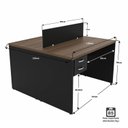 Ver imagem 7 de Estação Trabalho Plataforma 120x60 2 Lugares com 2 Gavetas