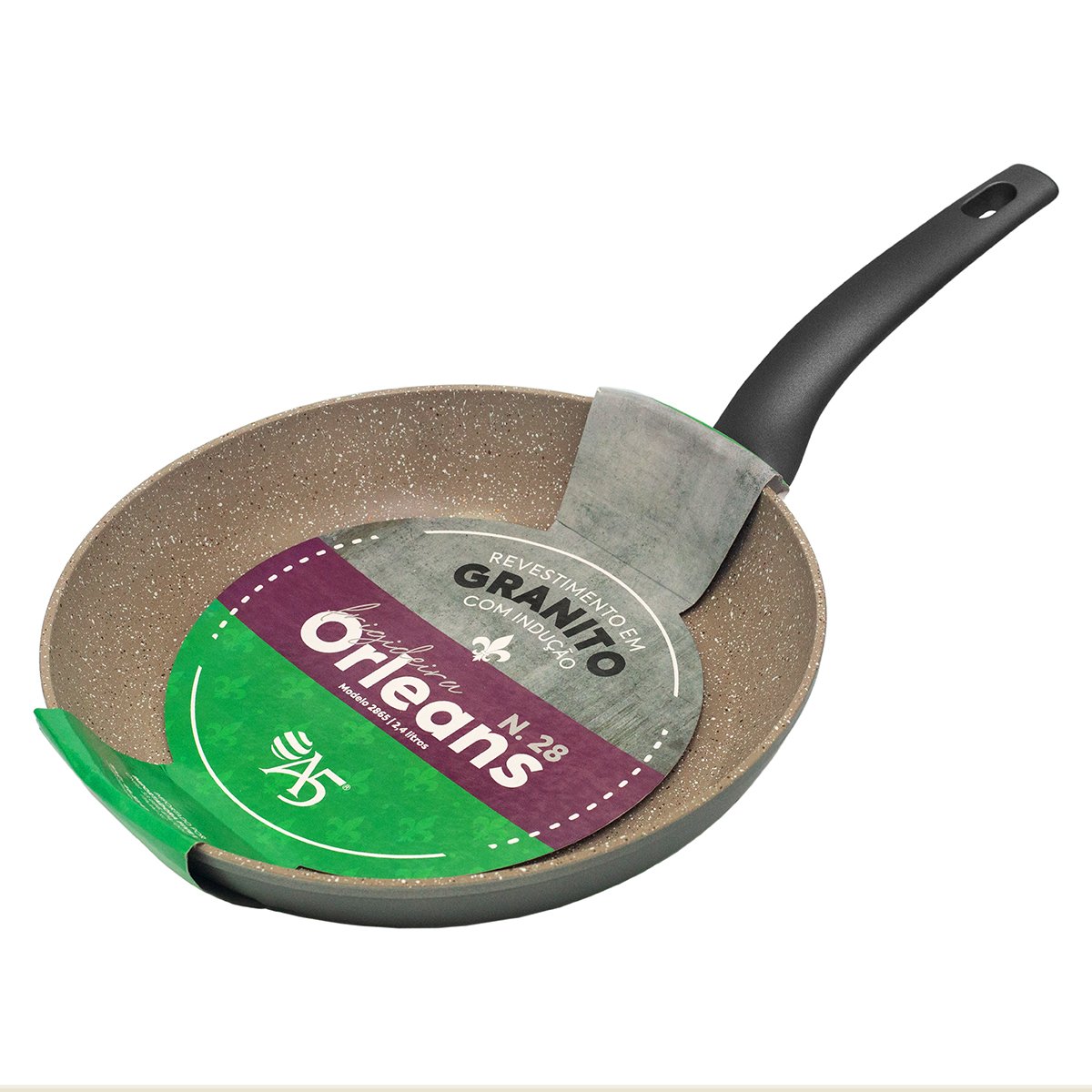 Frigideira Antiaderente Com Indução 28cm Revest. Em Granito - 2