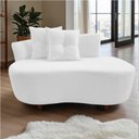 Ver mais imagens de Namoradeira Sofá Feijão Suria Orgânica Couro Branco